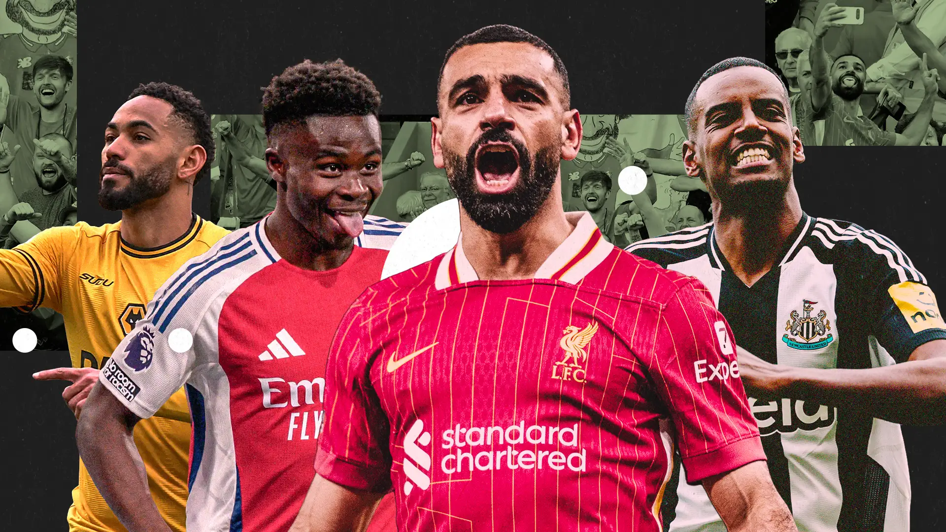 Premier League forwards collage